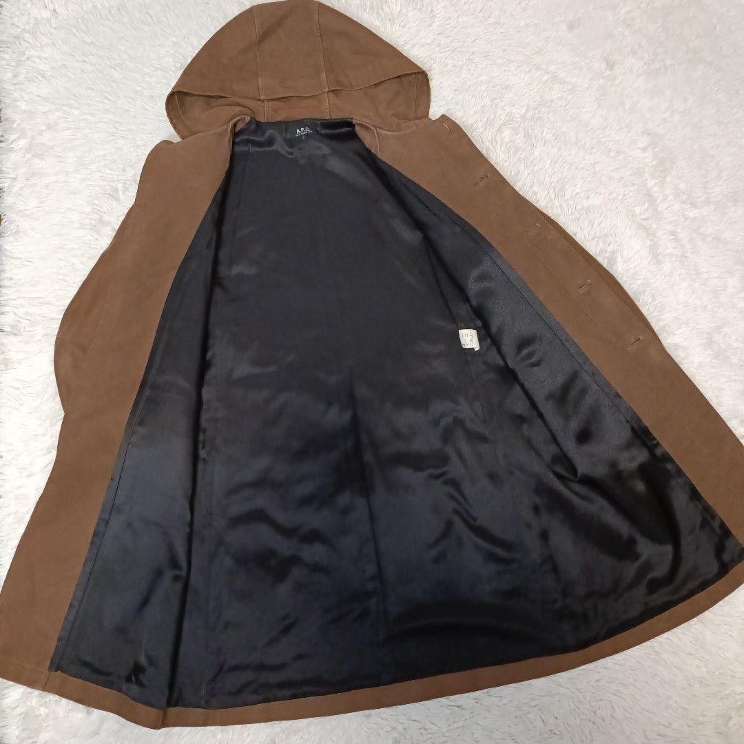 フランス製■A.P.C フーデッドコート ブラウン　モッズコート コットン