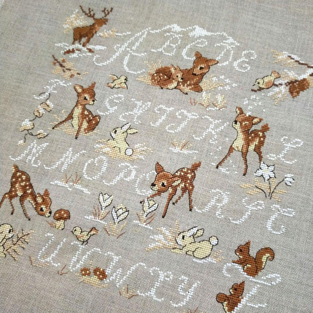 クロスステッチ 完成品 ヴェロニクアンジャンジェ バンビ