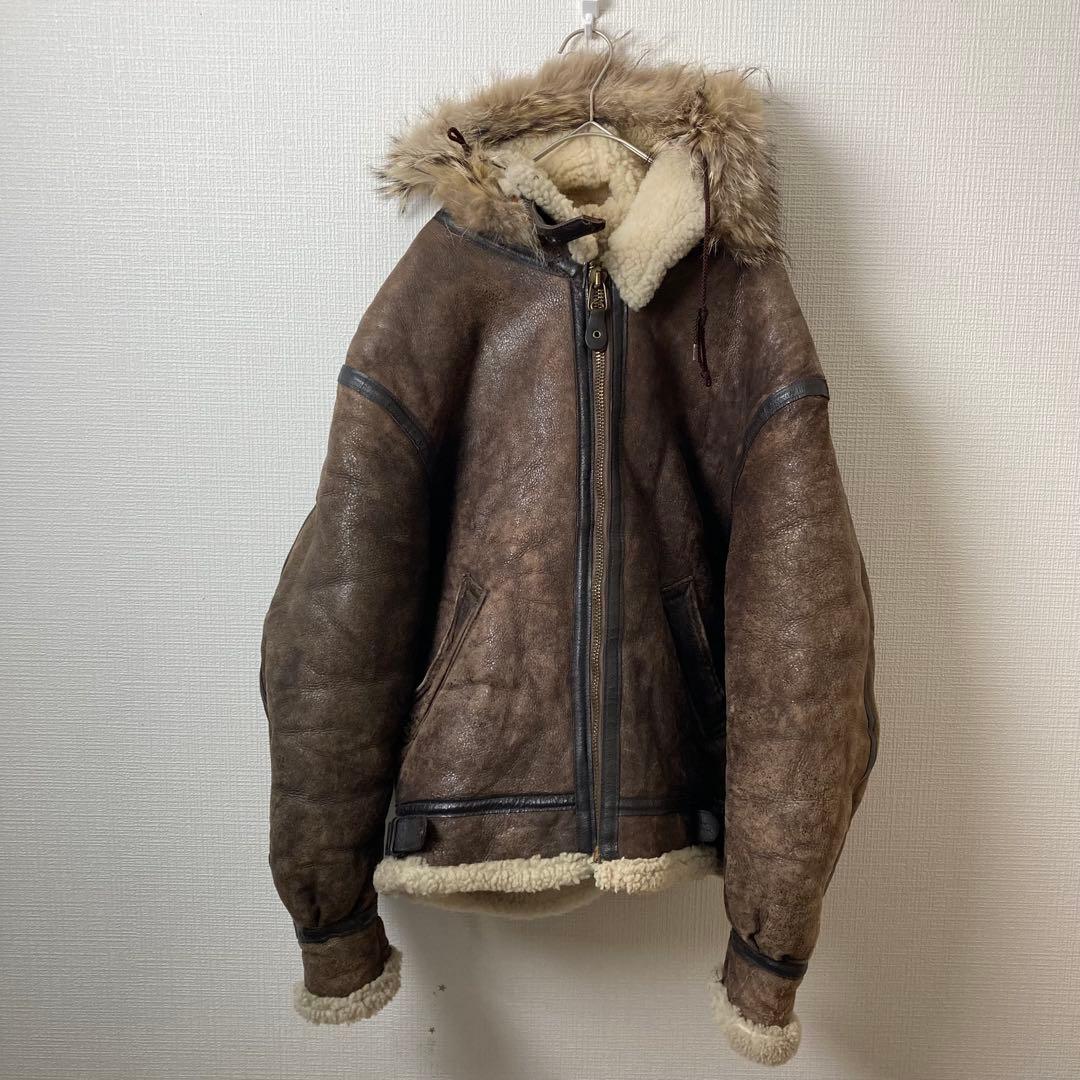 779 AVIREX/希少フードと天然ファー付きSCOVILLジッパー仕様B-3 - メルカリ