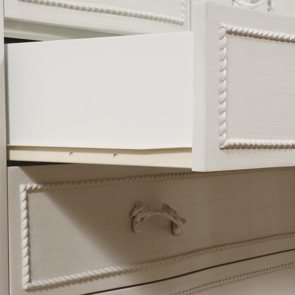 【新品】ハンプトンシリーズ　猫脚　アンティークホワイト　チェスト