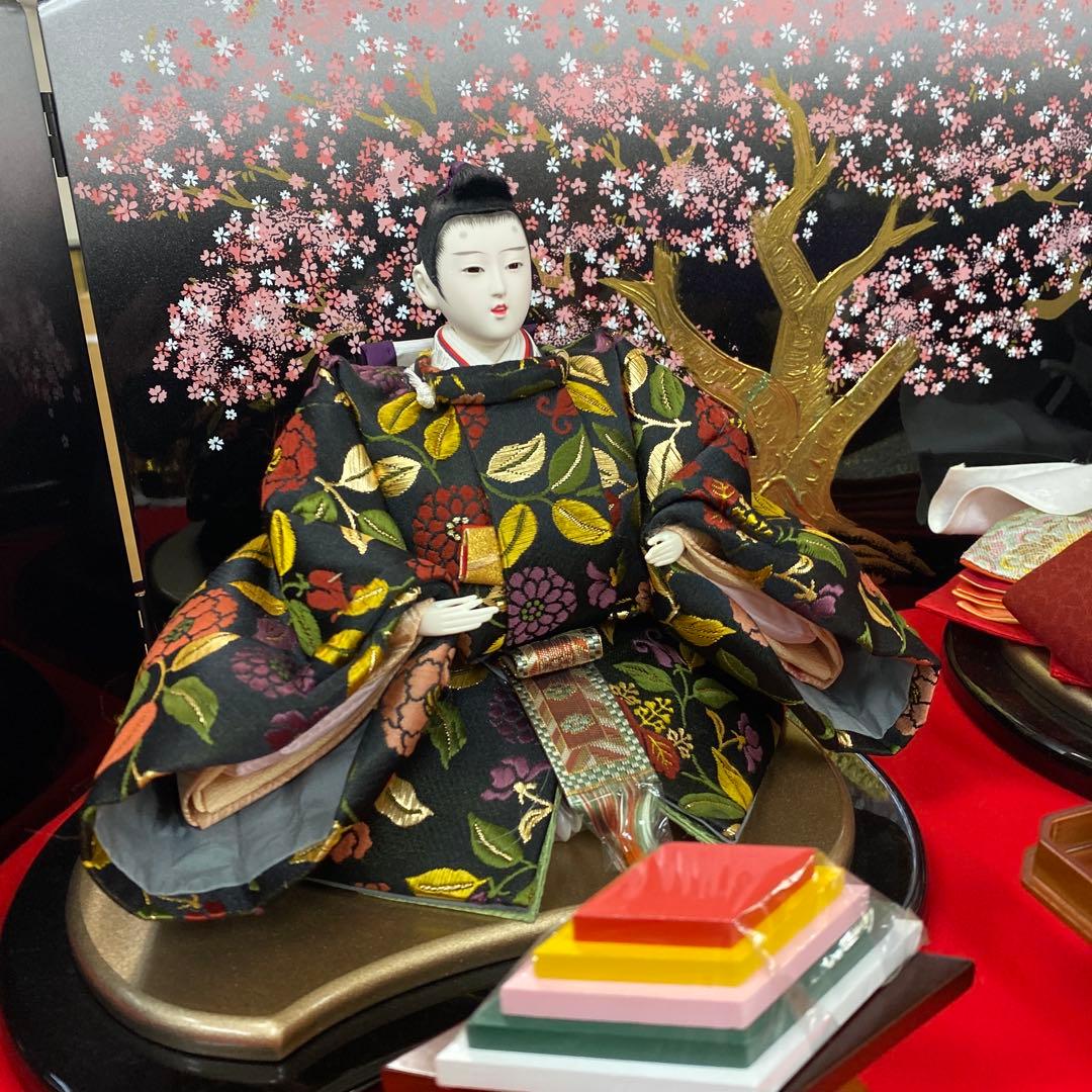雛人形セット 桜装飾付き