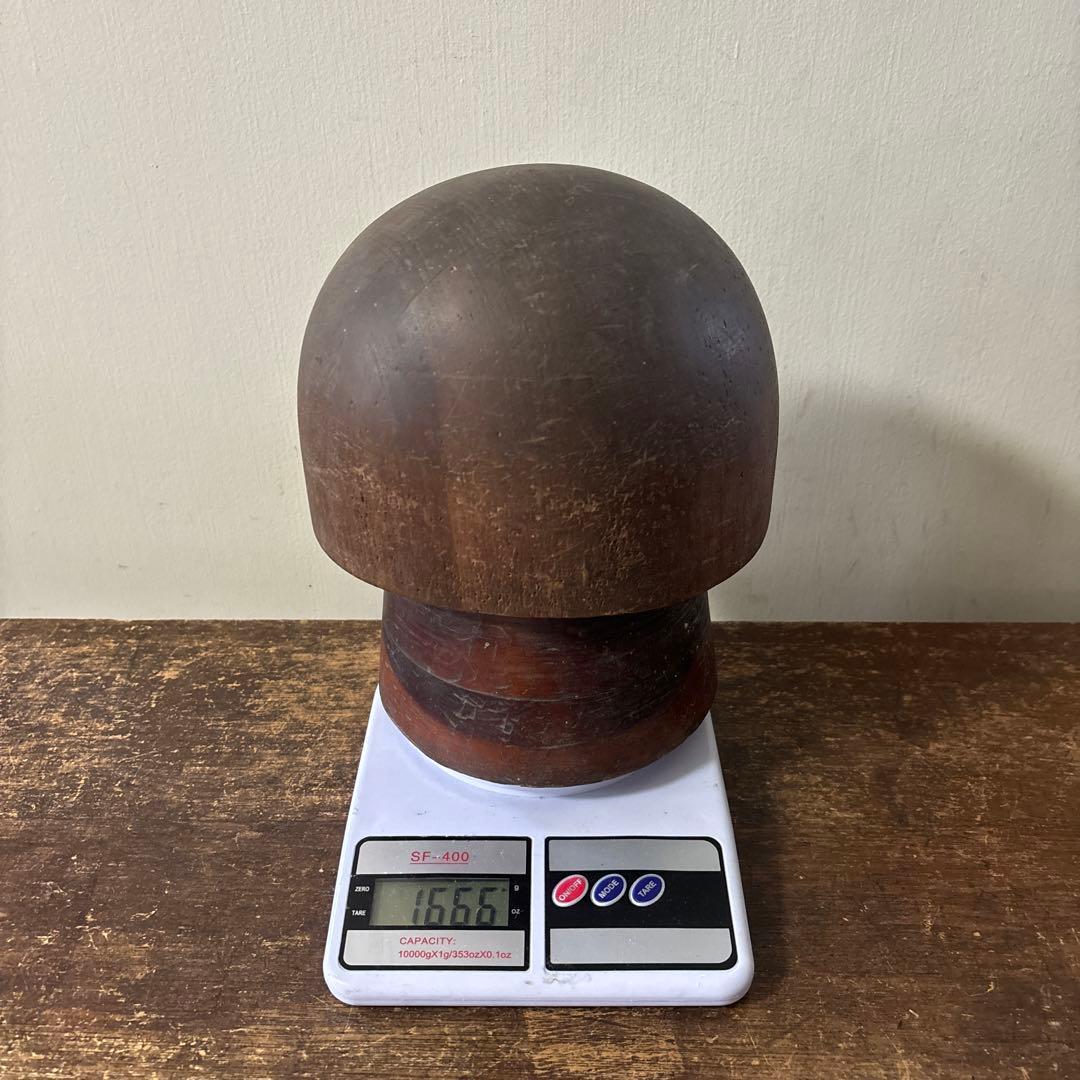 古道具　帽子木型 クラウン　スタンド　アンティーク　昭和レトロ　大正ロマン　李朝