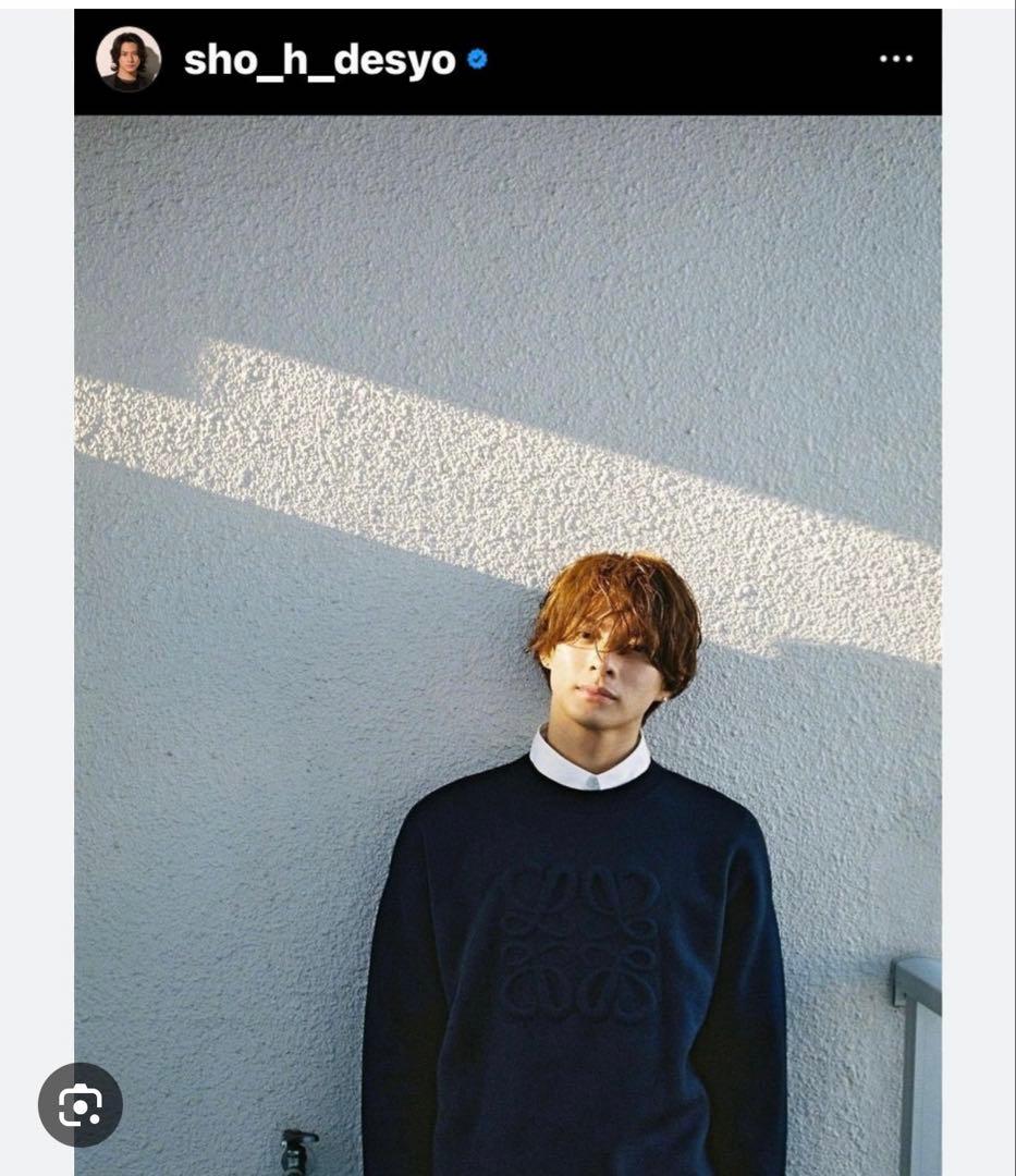 平野紫耀着用　LOEWE ロエベ エンボス アナグラムニット 白 XS