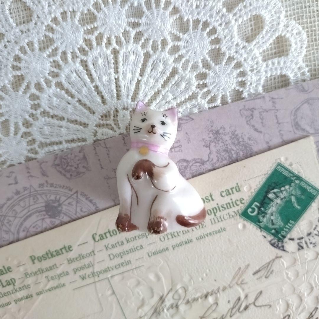 リモージュボックス　猫　ネコ　椅子　花束　ブーケ　手紙　フランス製　ヴィンテージ