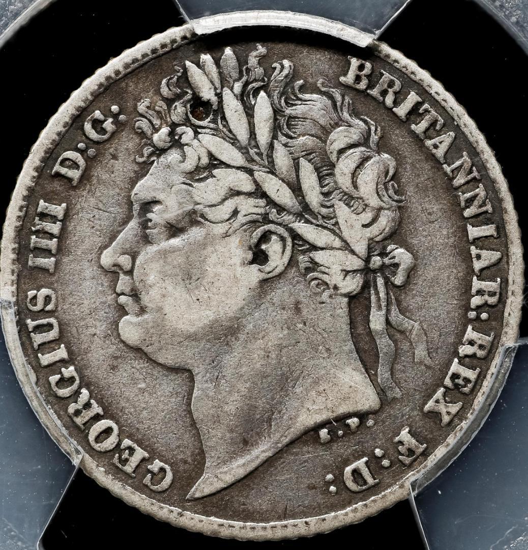 PCGS-VFグレード ダメージ イギリス ジョージ4世 1825 6ペンス - メルカリ