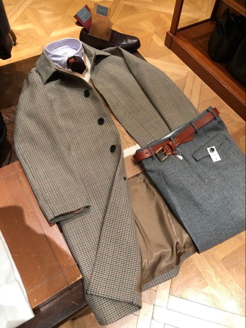 マッキントッシュ ビームスエフ別注 ダンケルド ガンクラブ ステンカラー コート