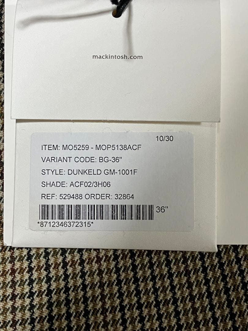 マッキントッシュ ビームスエフ別注 ダンケルド ガンクラブ ステンカラー コート