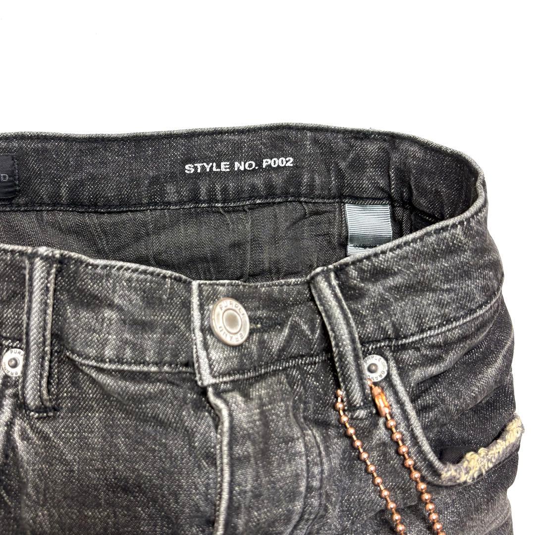 PURPLE BRAND ダメージ加工スリムフィットデニム 30 PURPLE BRAND