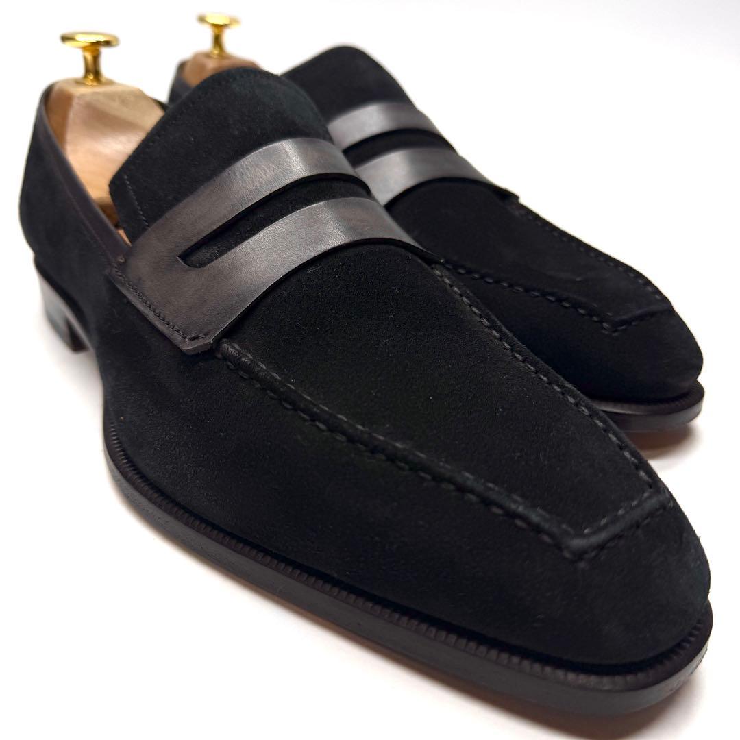 定価5.2万円 zampiere ローファー スエード ブラック キレイ目