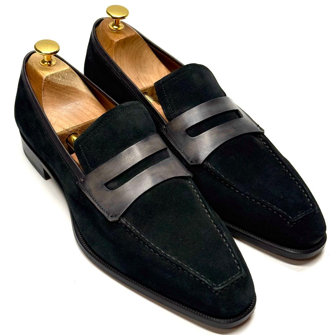 定価5.2万円 zampiere ローファー スエード ブラック キレイ目