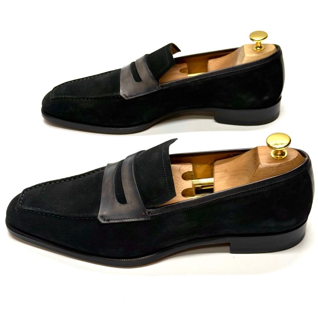 定価5.2万円 zampiere ローファー スエード ブラック キレイ目