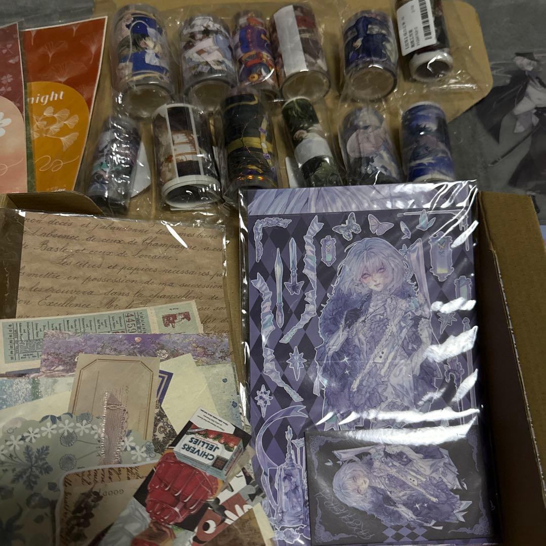 海外マステ・まとめ売り・男性マステ中心・12ロール＋オマケ