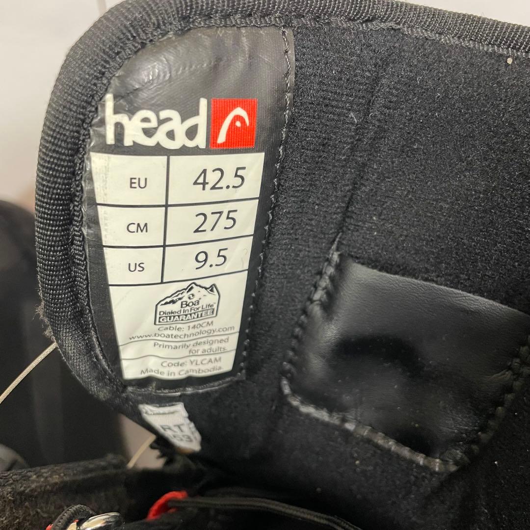 HEAD スノーボードブーツ　SCOUT ボア　27.5cmブラック/レッド