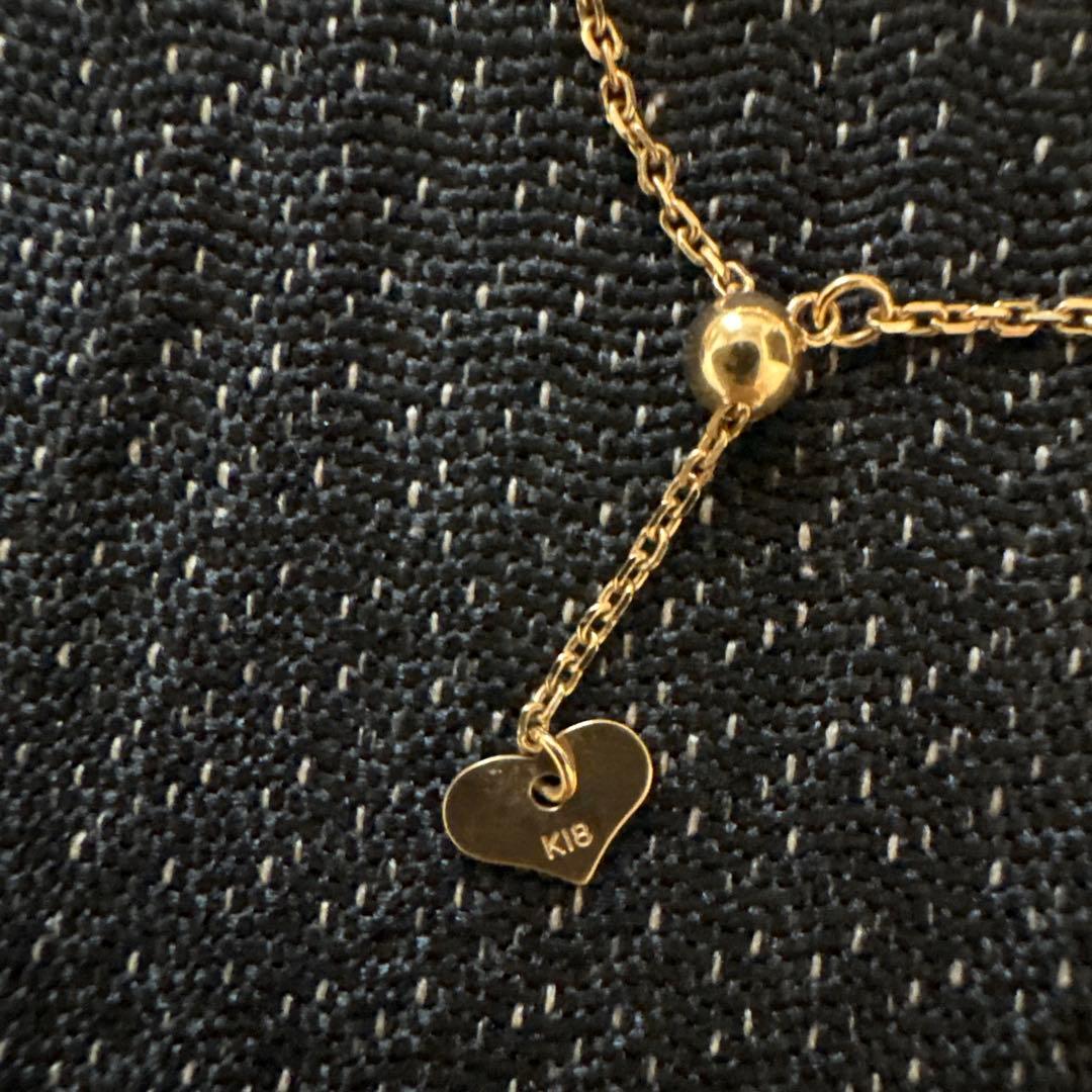 K18 ピンクゴールド ミラーボール チェーンリング フリーアジャスター