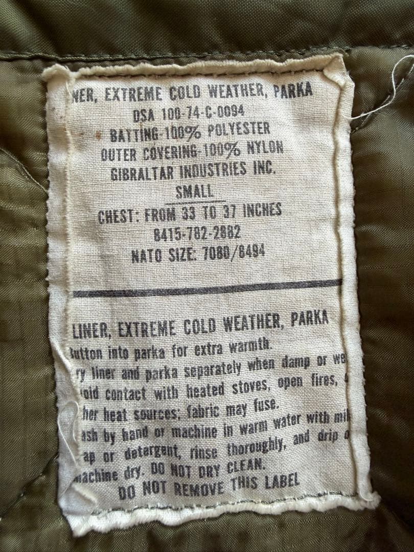 Sサイズ M65 フィッシュテールパーカー SMALL-REGULAR