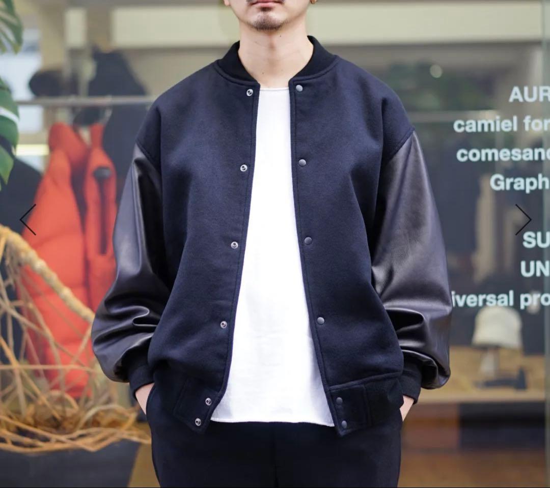 Graphpaper Light Melton Stadium Jacket 2