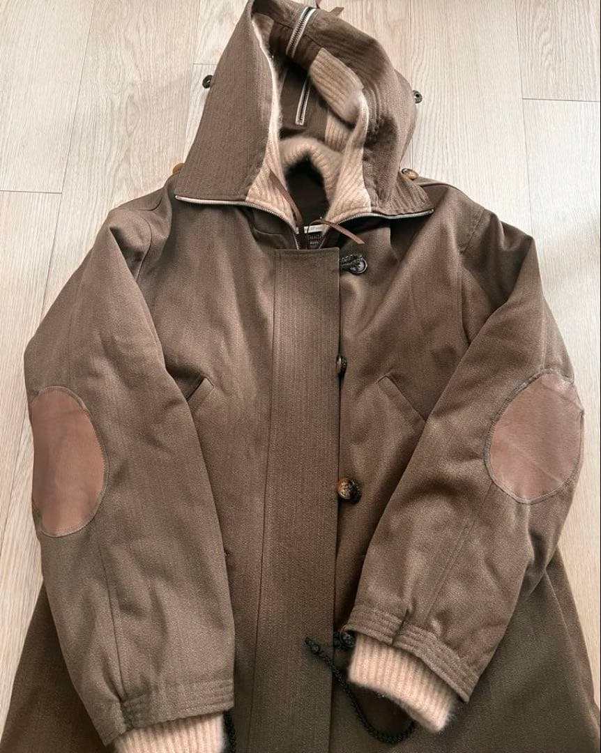 FAKE LONDON モッズコート ウール✖︎カシミア レザー肘パッチ - メルカリ