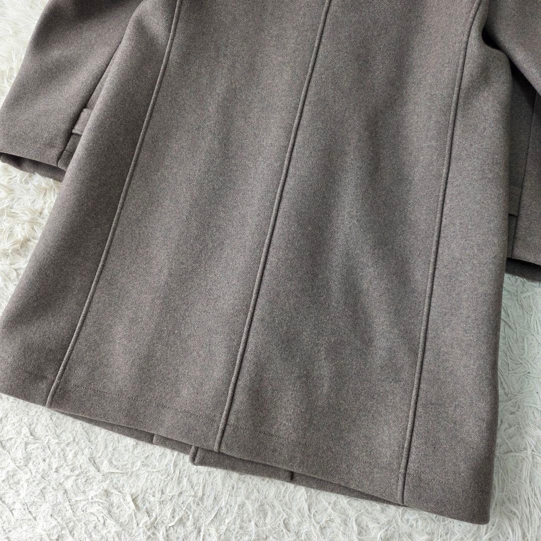 【定価11万/未使用】ジュンハシモト カシミヤ混 スタンドカラーコート グレー系