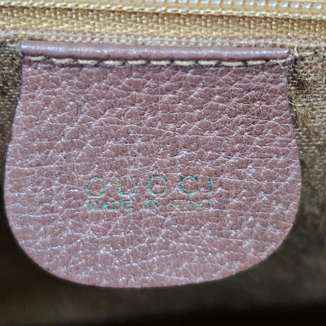 【人気モデル】オールドグッチ バンブー リュックサック レザー ブラウン