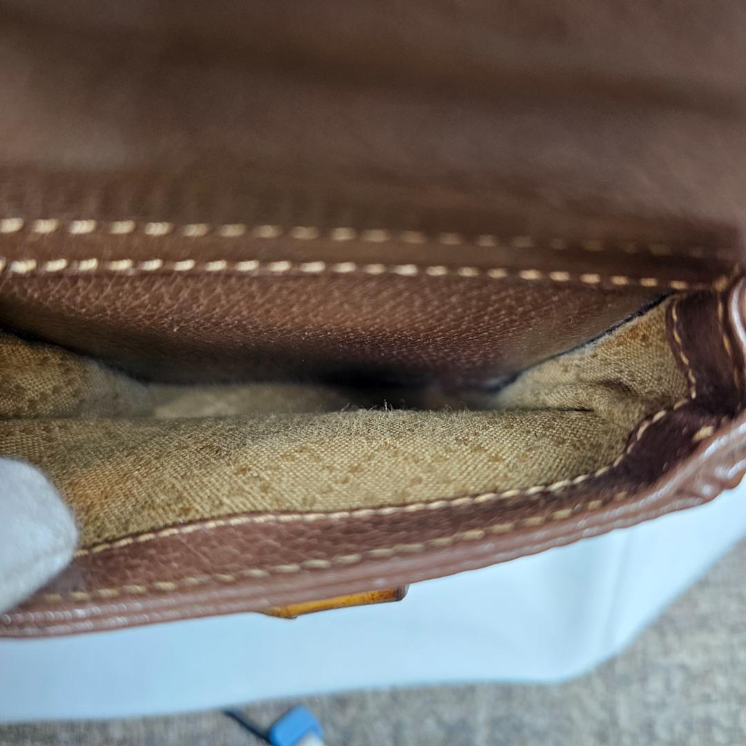 【人気モデル】オールドグッチ バンブー リュックサック レザー ブラウン