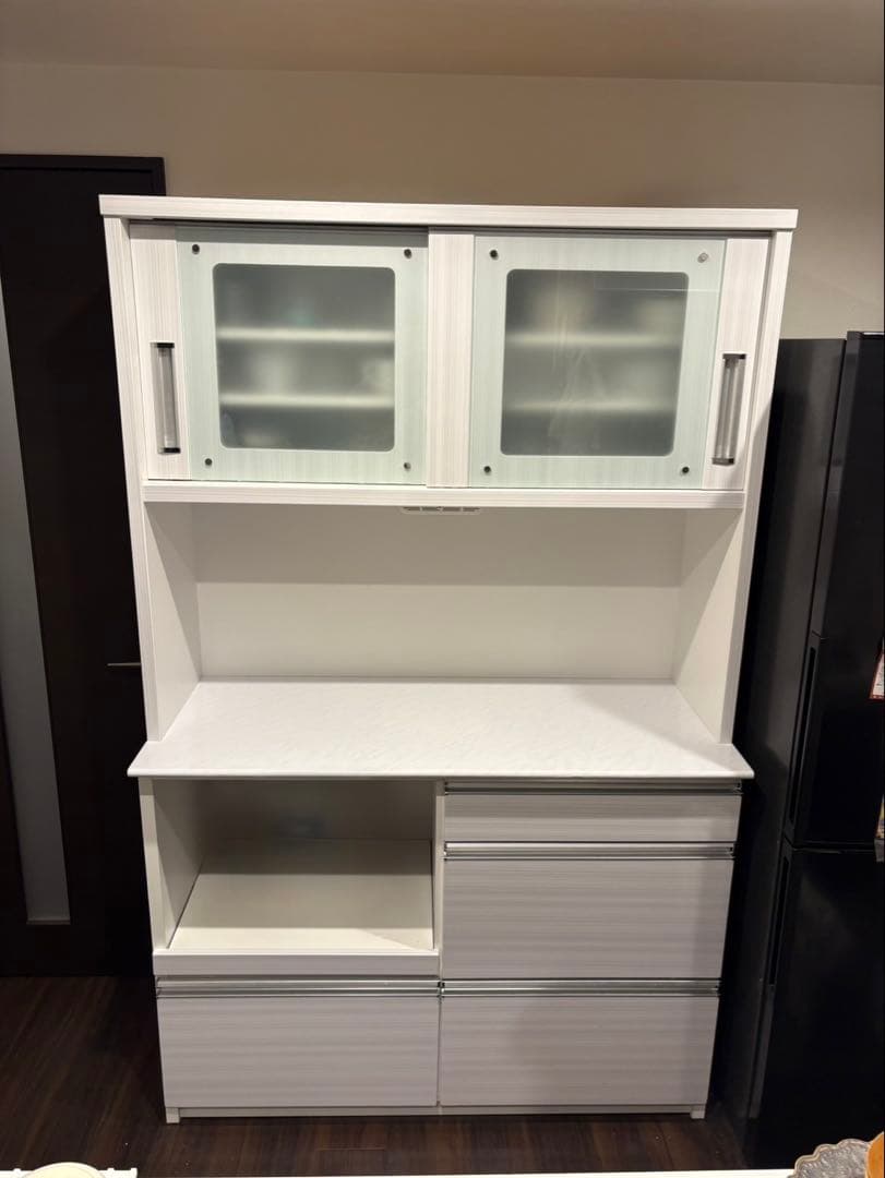 ジョイフル 120 ホワイト 食器棚