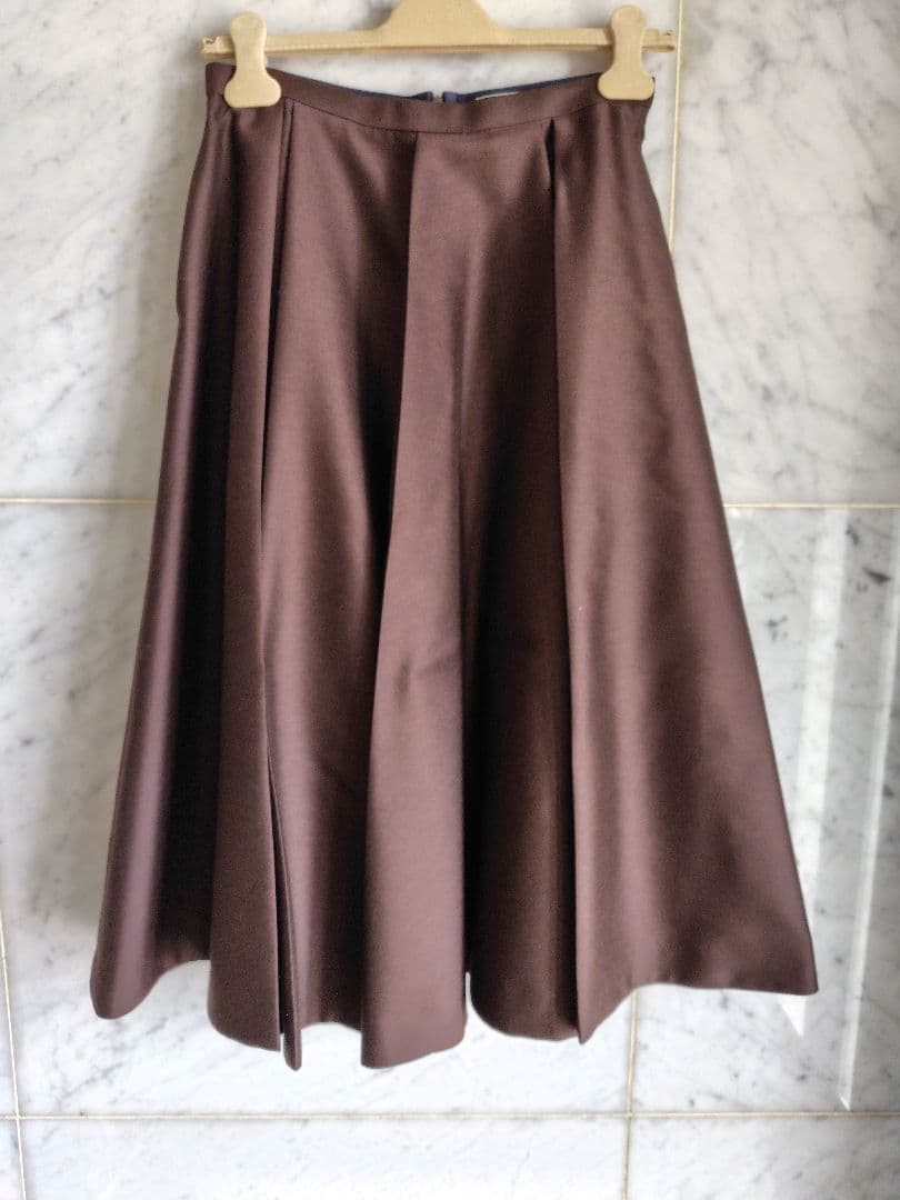 BLAMINKウールシルクタックスカート