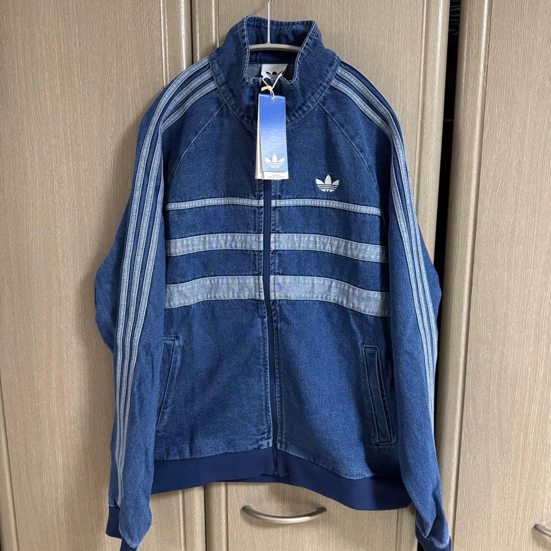 【新品！】adidas アディカラー ファーストブルー デニムトラックトップ/M