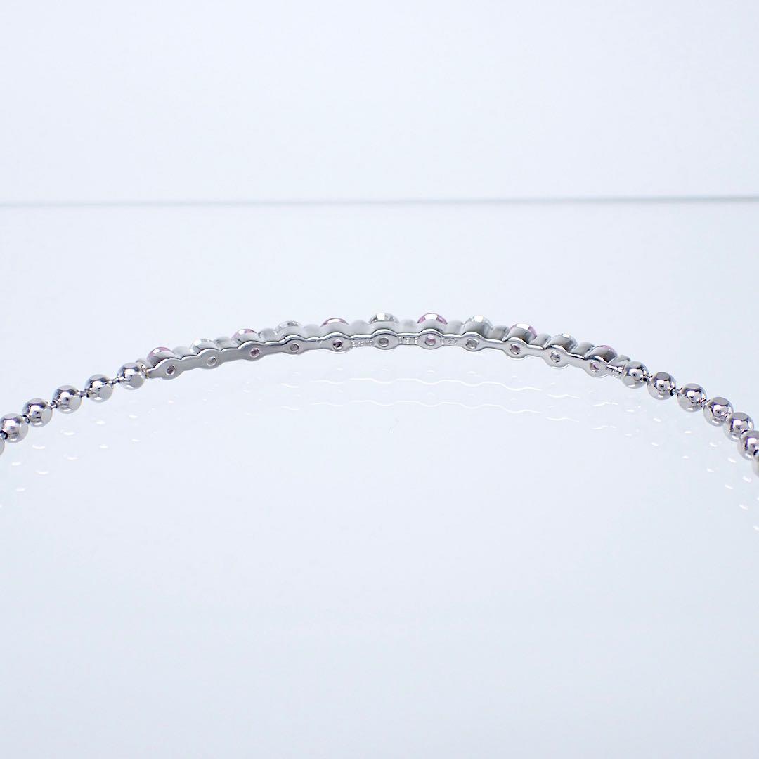 ピンクサファイア×ダイヤモンド　計1.05ct プラチナ　ブレスレット