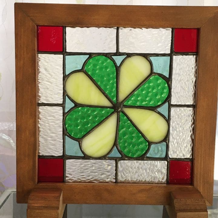 ステンドグラス パネル 四つ葉のクローバー - メルカリ