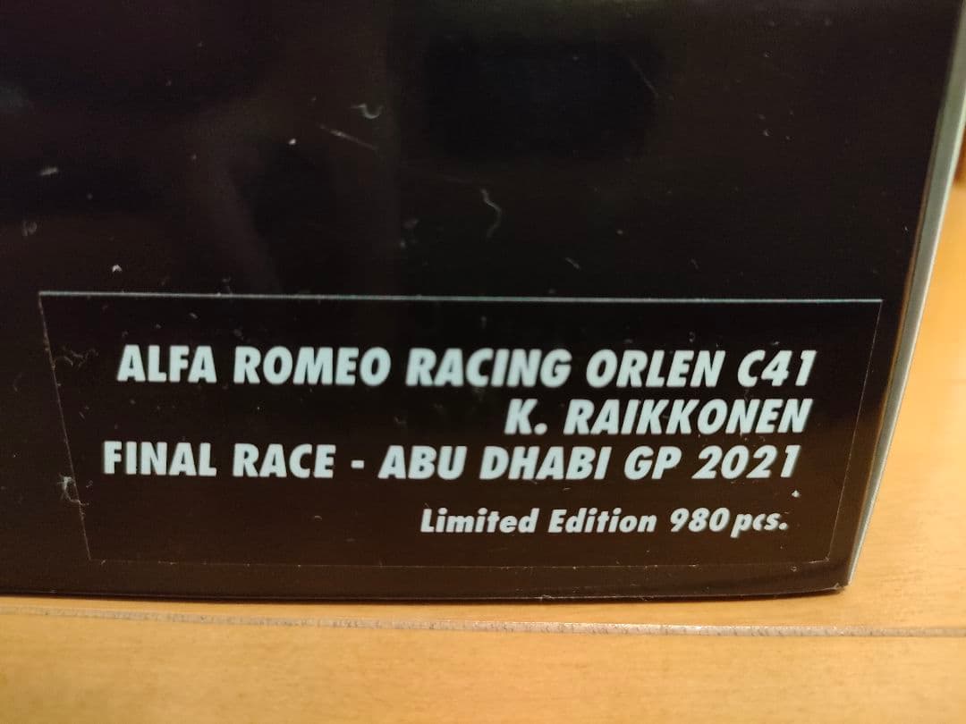 アルファロメオF1c41ミニカー1/18キミライコネン ラストラン - メルカリ