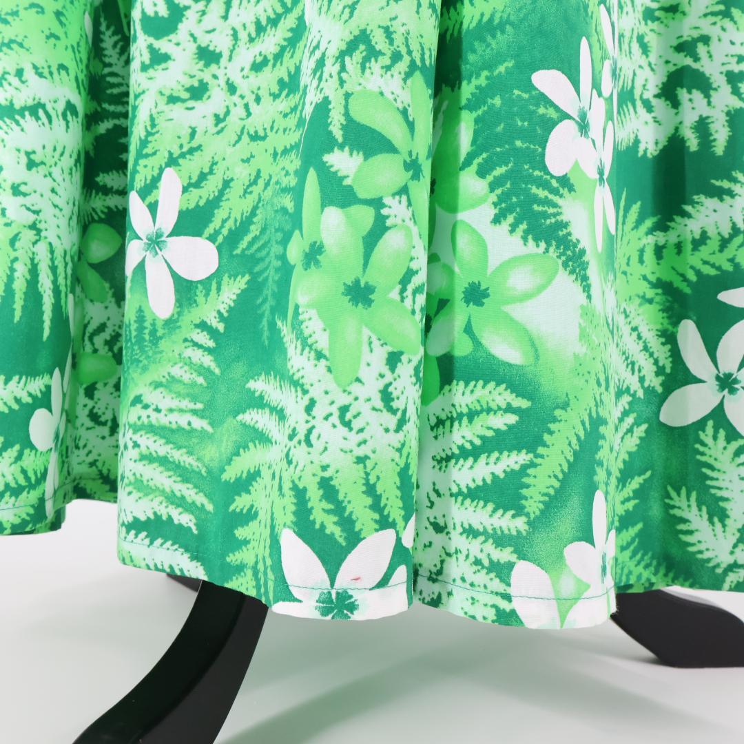 美品 日本製 フラダンス衣装】グリーン Paondor ワンピース ドレス 緑