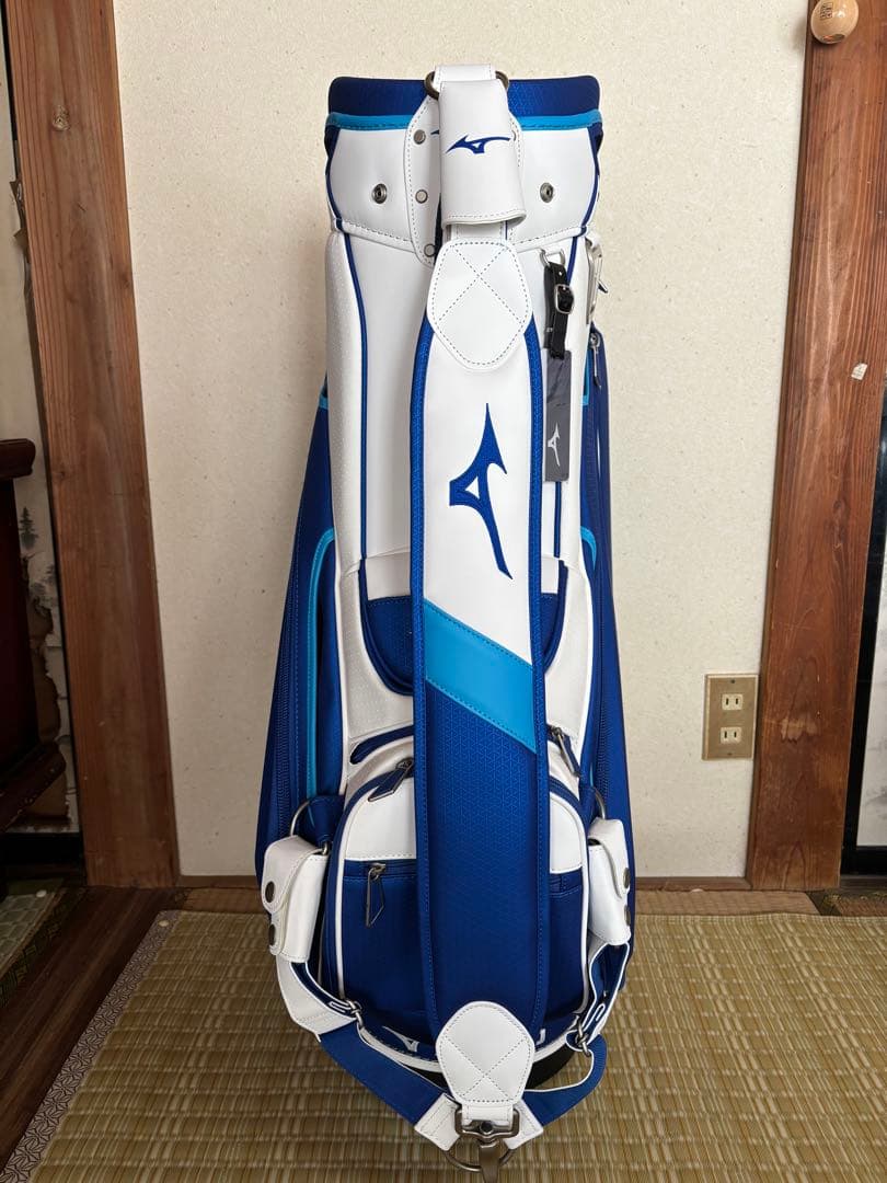 Mizuno キャディバッグ 青白　Tour Staff 5LJC202100