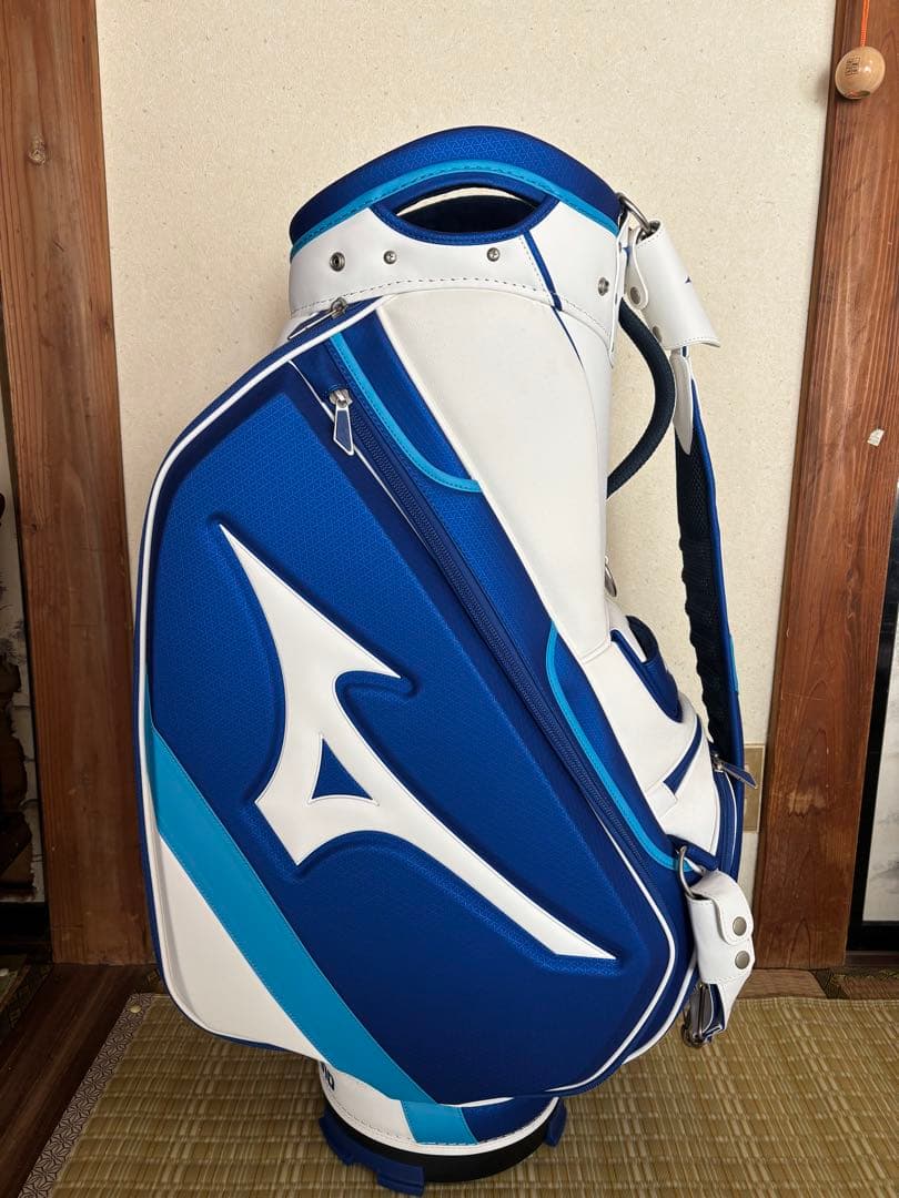 Mizuno キャディバッグ 青白　Tour Staff 5LJC202100