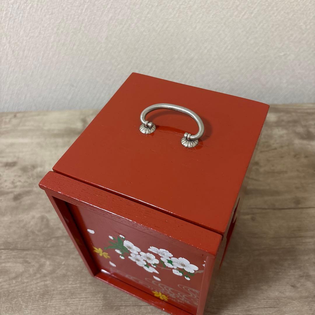 遊山箱（ゆさんばこ）　弁当箱　徳島県　重箱　立田川　桜枝　紅葉　流川