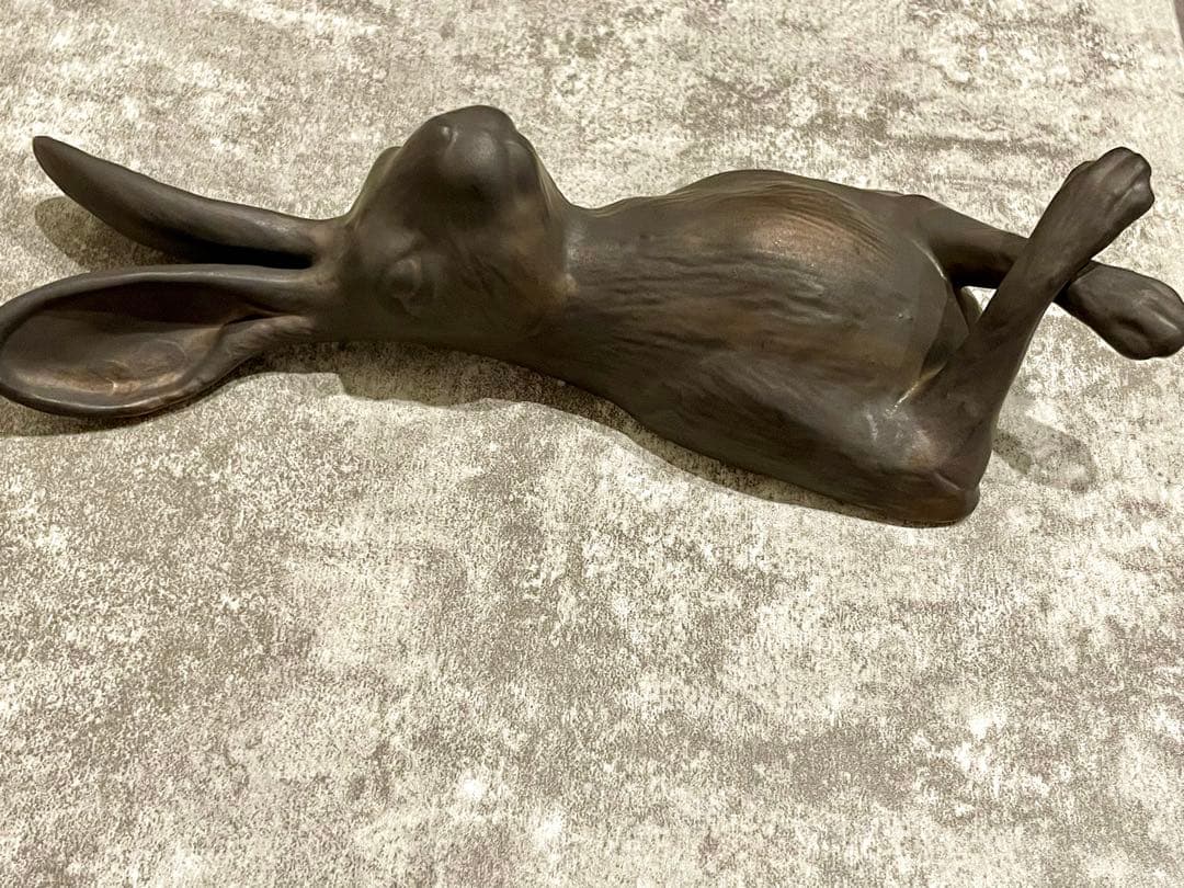 Yarnnakarn ヤナカーン ウサギ 黒 ウォールオブジェ 壁掛け