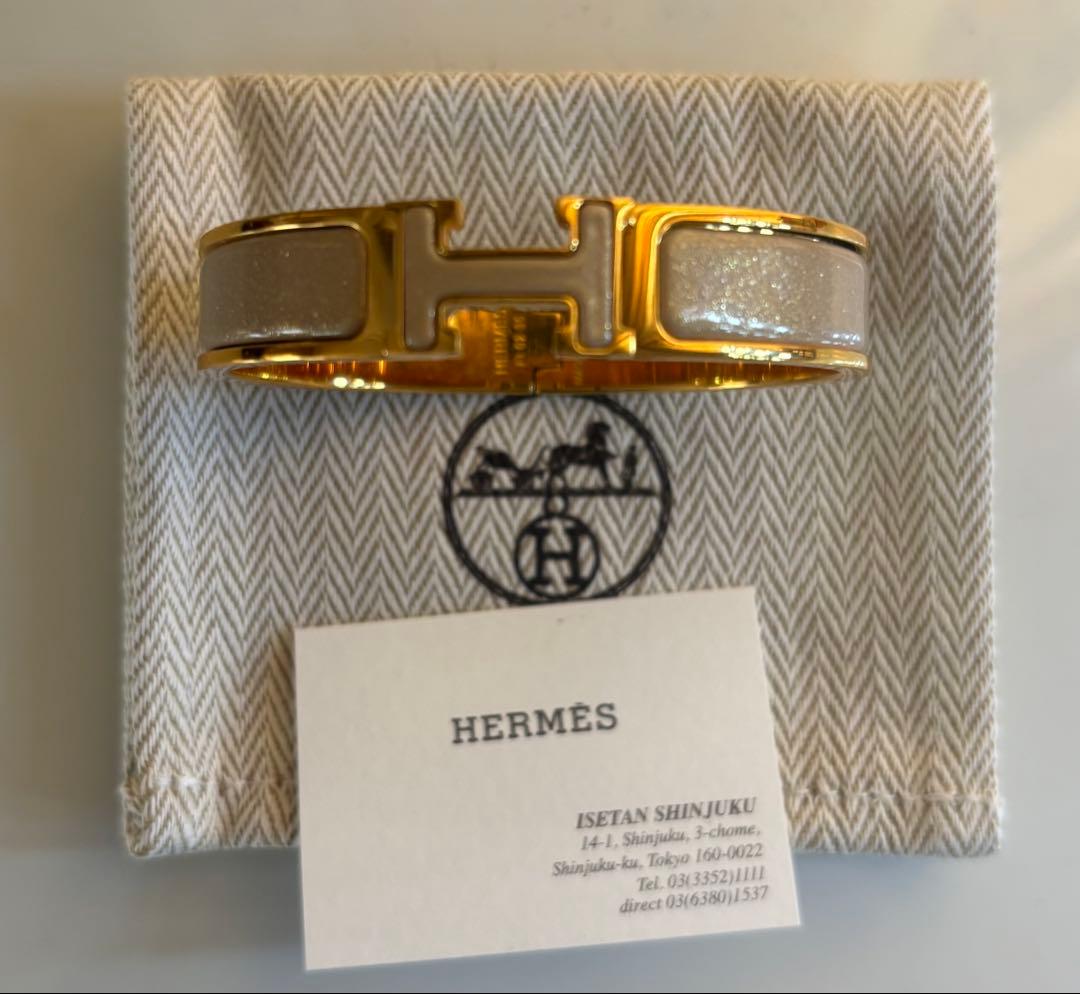 HERMES クリックH バングル PM マロン ラメ - メルカリ