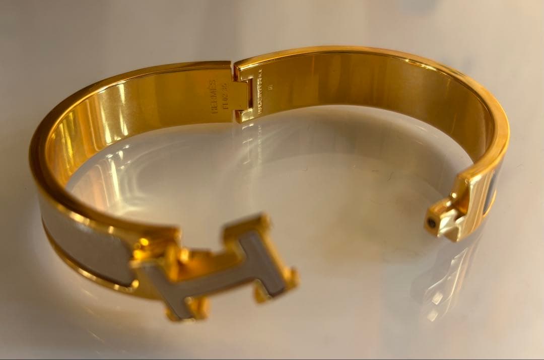 HERMES クリックH バングル PM マロン ラメ - メルカリ