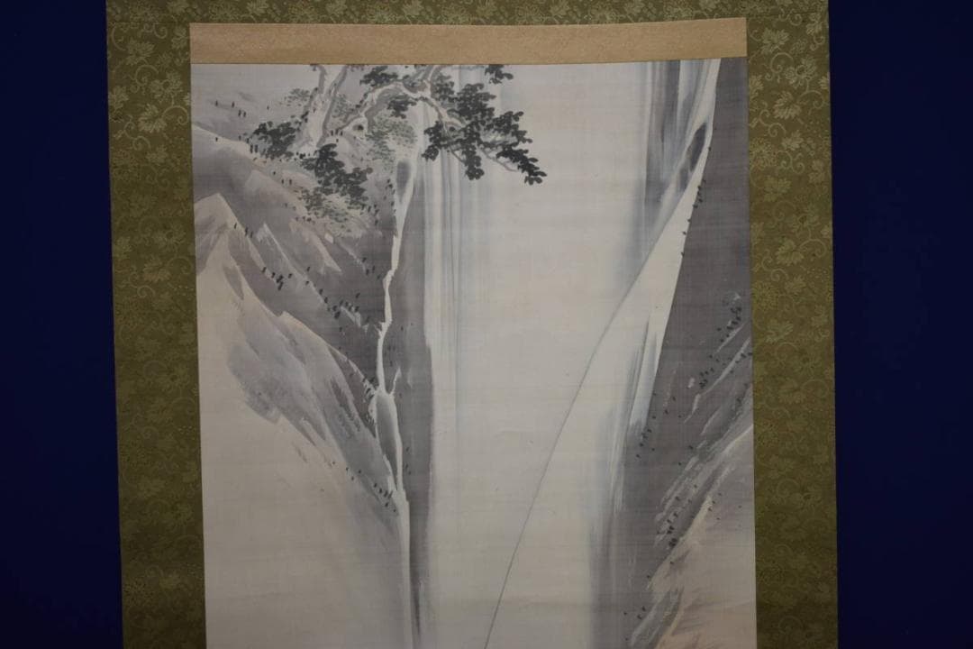 真作/円山応震/瀑布/瀧図/布袋屋掛軸HG-226 - メルカリ