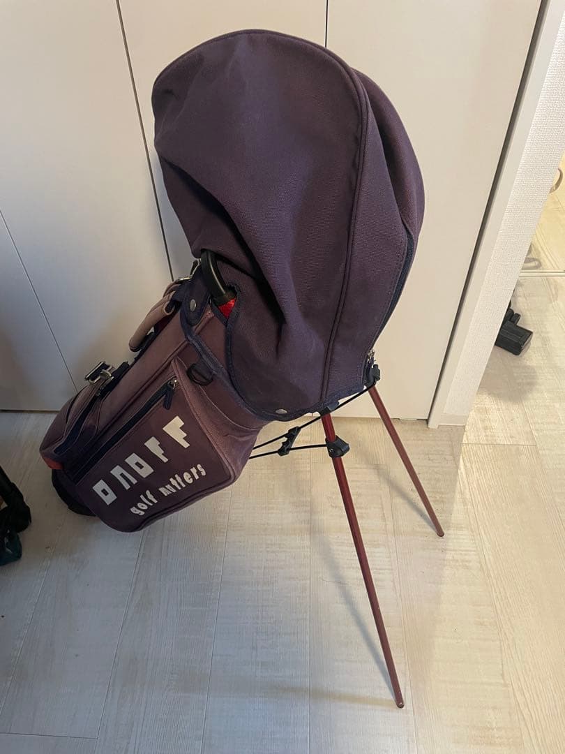 Onoff キャディバッグ 紫 スタンド付き