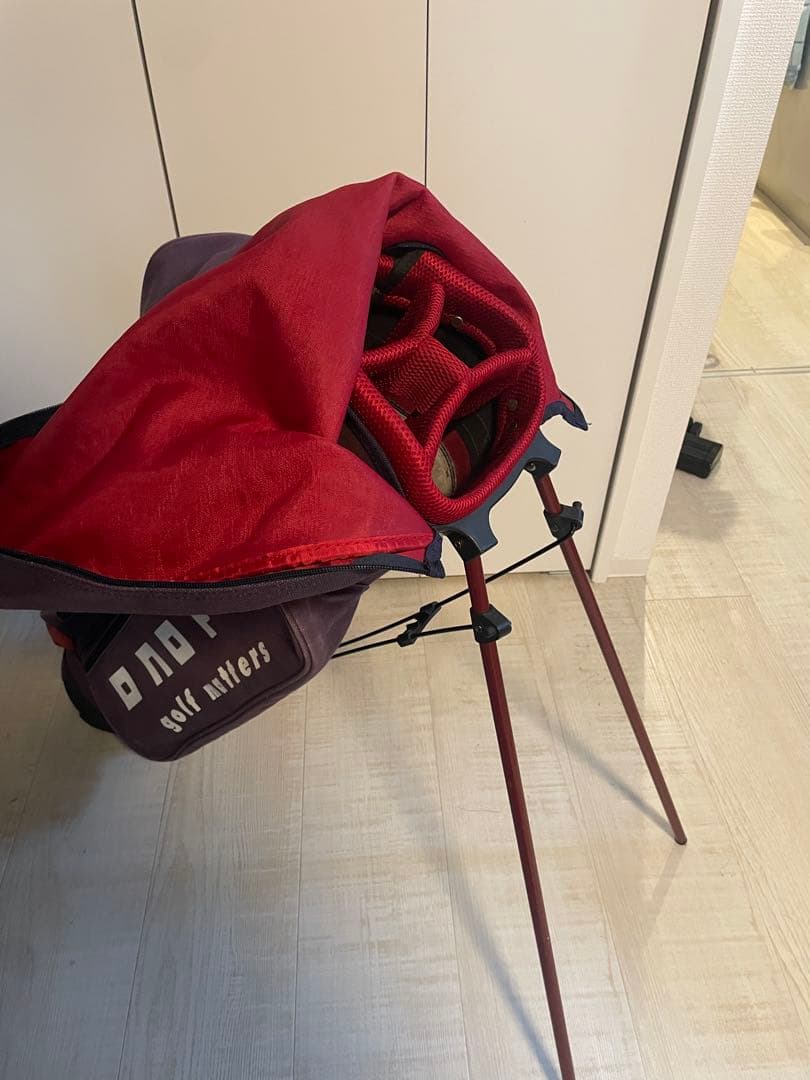 Onoff キャディバッグ 紫 スタンド付き