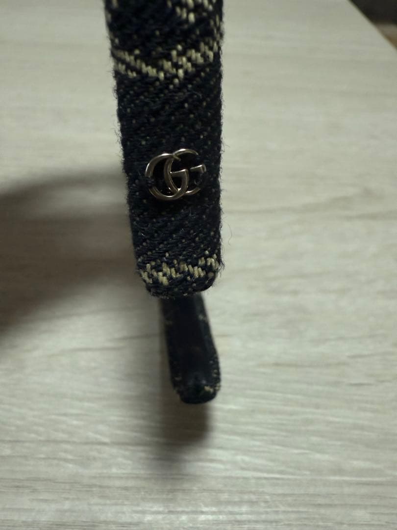 GUCCI カチューシャ　エコウォッシュドGGデニムヘアバンド