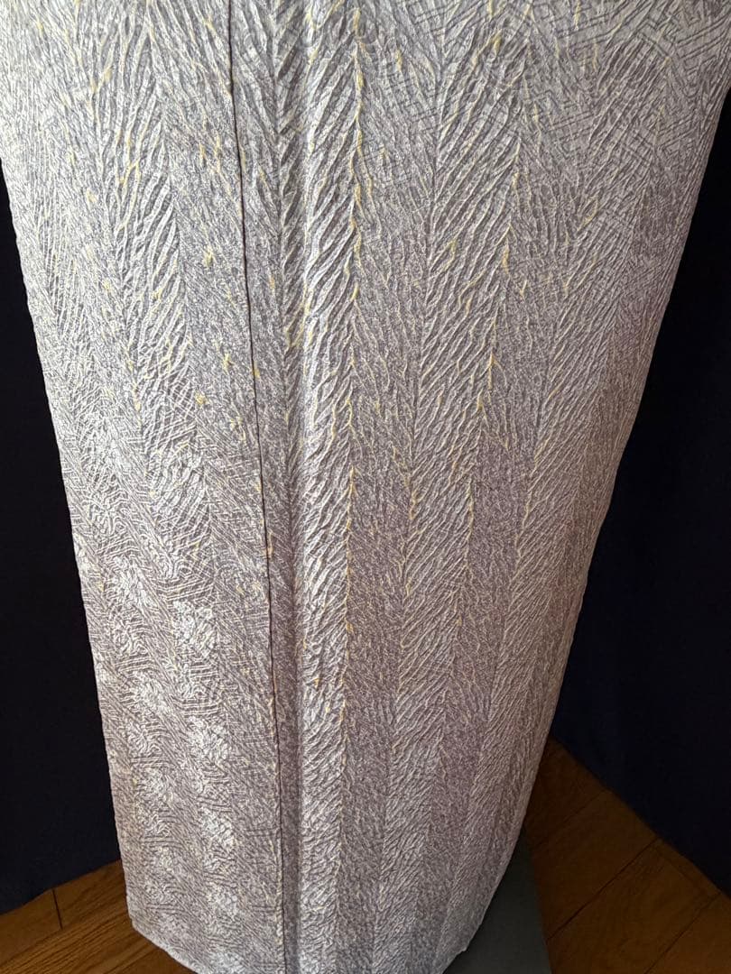 ☆セット専用☆【小紋】藤娘きぬたや 杢目絞り 極上たたきブルーグレー