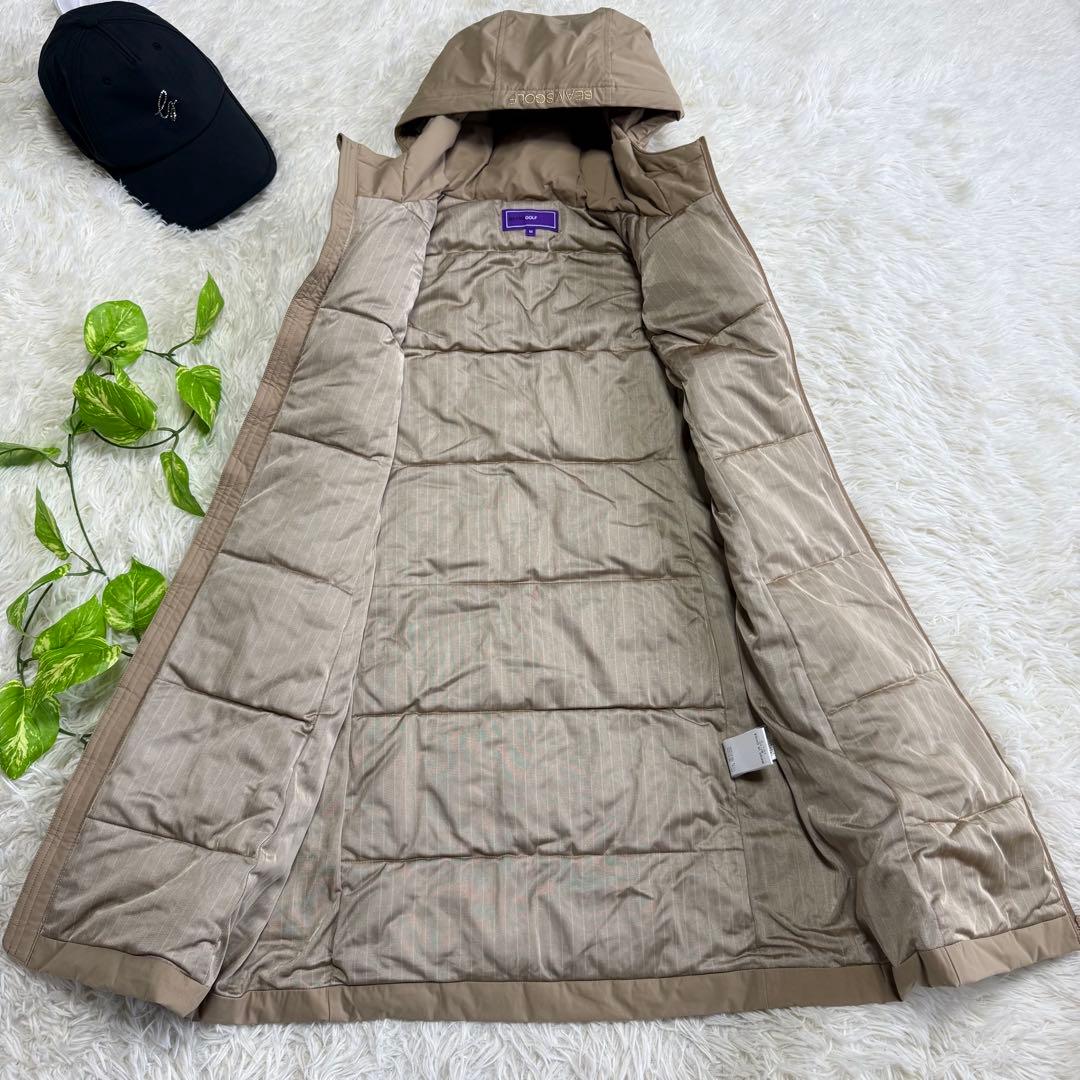 ビームスゴルフ】美品 ダウンワンピース ロングベスト 中綿 ベージュ M