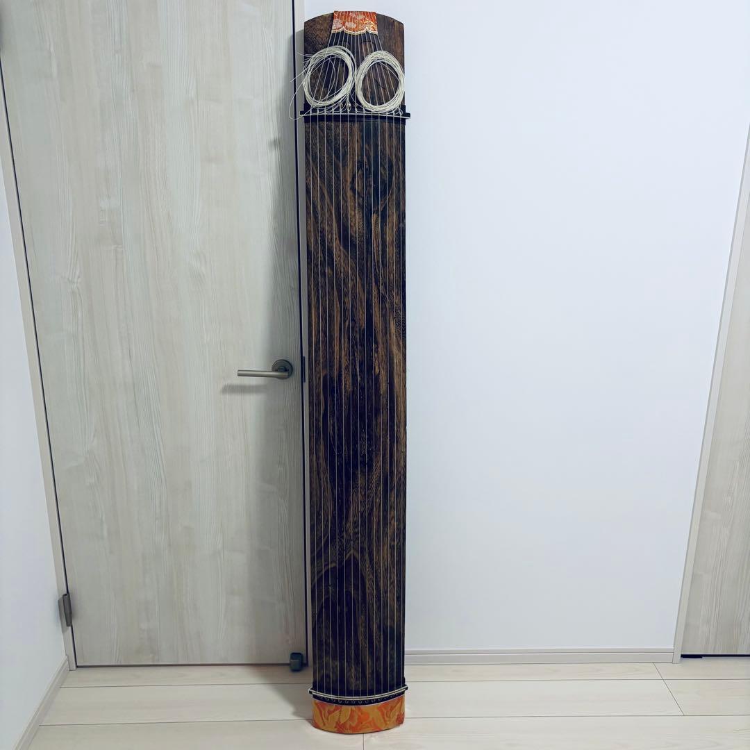 箏　13弦　すだれ彫り　和楽器　並甲 全長約181cm 収納バッグ　おまけ付き