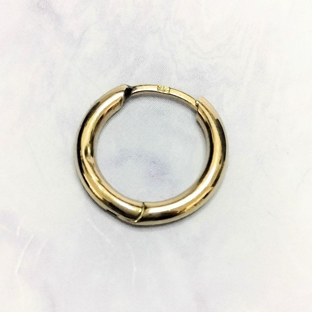 タイムセール♡K18 リングフープ ピアス ワッカ シングル ユニセックス