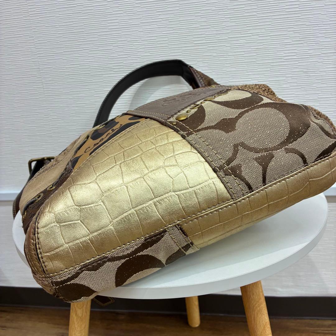 ∞ COACH コーチ　パッチワーク　ワンショルダー 12903