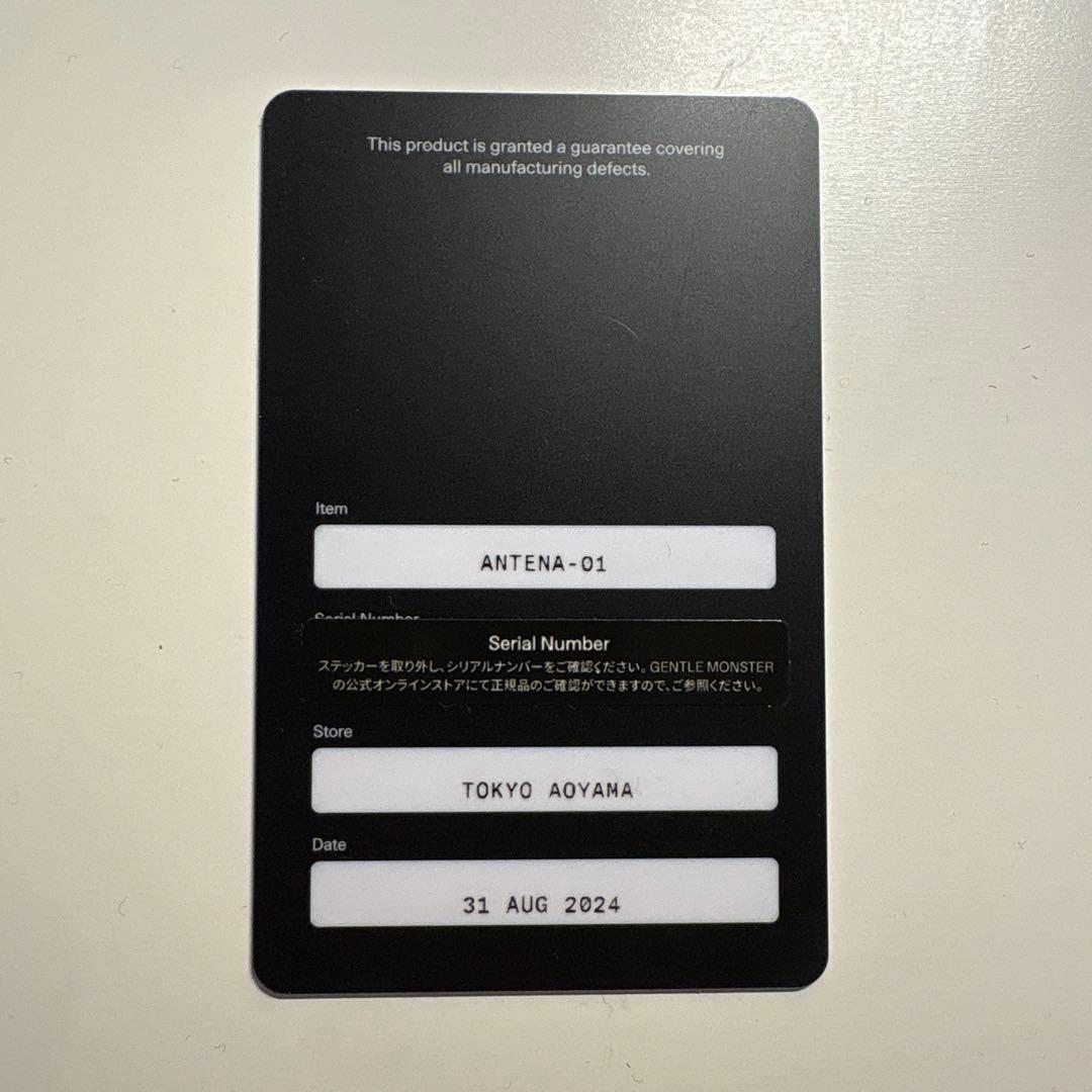 わー　GENTLE MONSTER ANTENA-01