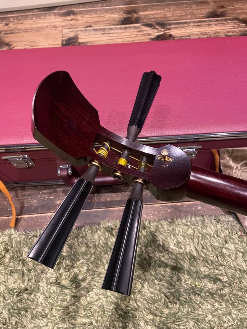 フルオーダー　津軽三味線　紅木金細　子持綾杉胴　セット