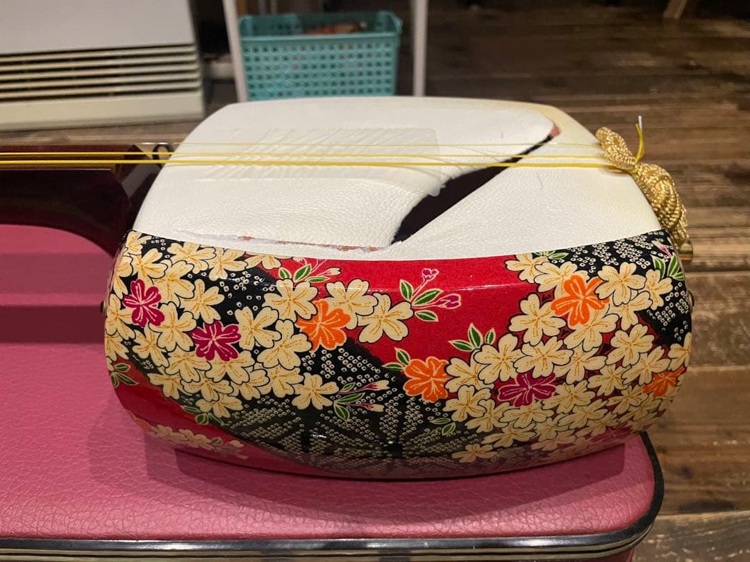 フルオーダー　津軽三味線　紅木金細　子持綾杉胴　セット