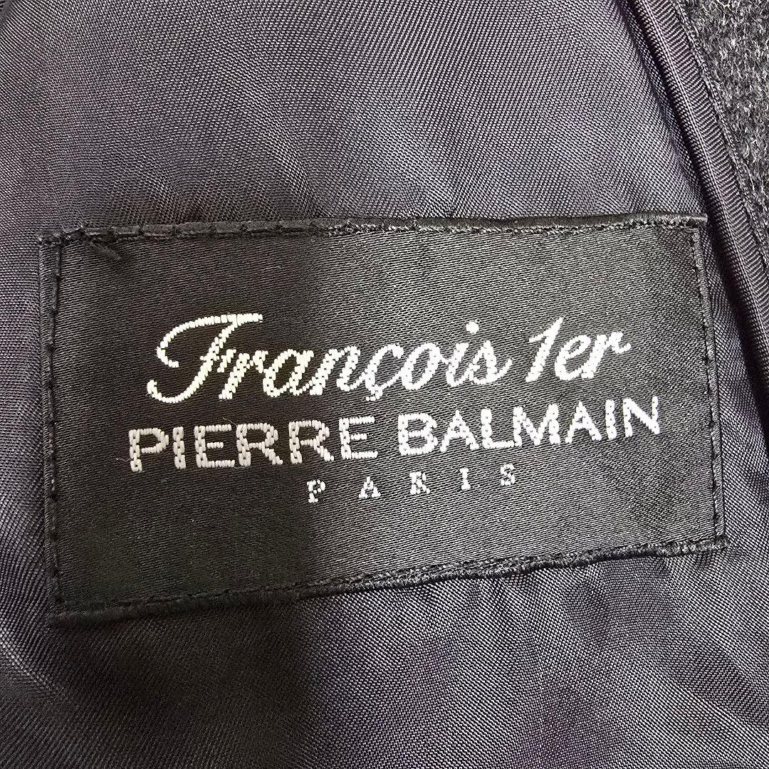 ピエールバルマン カシミヤ100% チェスターコート ロングコート ダークグレー